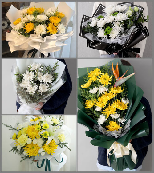 广西南宁西乡塘区北湖街道明秀二社区白事花束代送